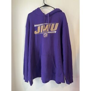 Fanatics JMU Dukes Purple Hoodie Sweatshirt Pull‎ Over Size 4XL